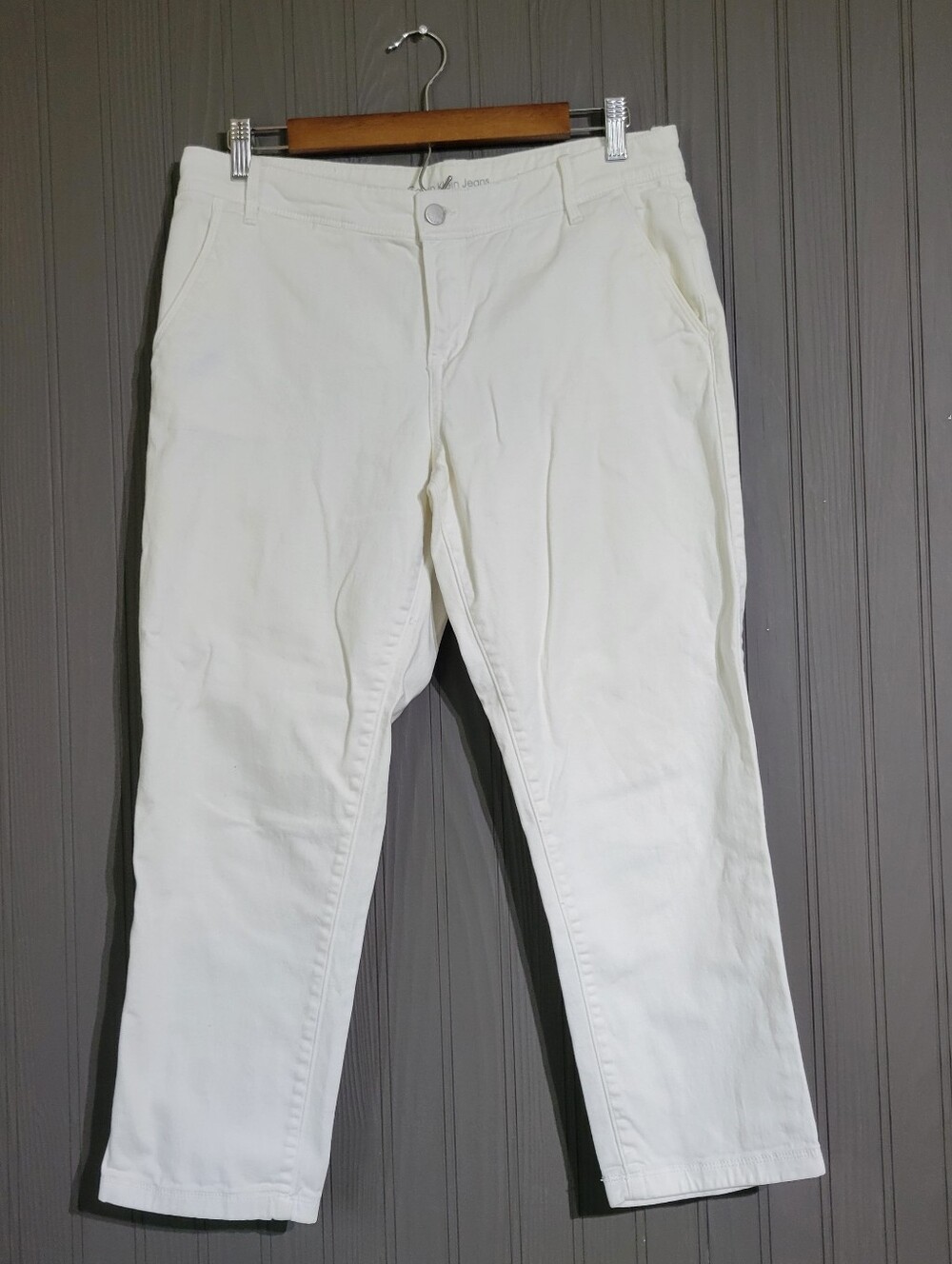 Calvin Klein Jeans Denim Jeans Ultimate Skinny Cropped White Women's 29